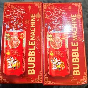 4 PACK New Bubble Machine Toys,Automatic Bubble Machine 13 Holes